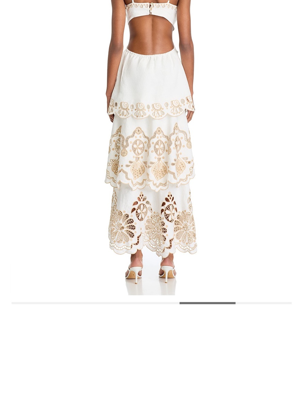 Farm Rio Off White Flower Richelie Dress - Bloomingdale’s Exclusice - Size XS - Picture 2 of 8